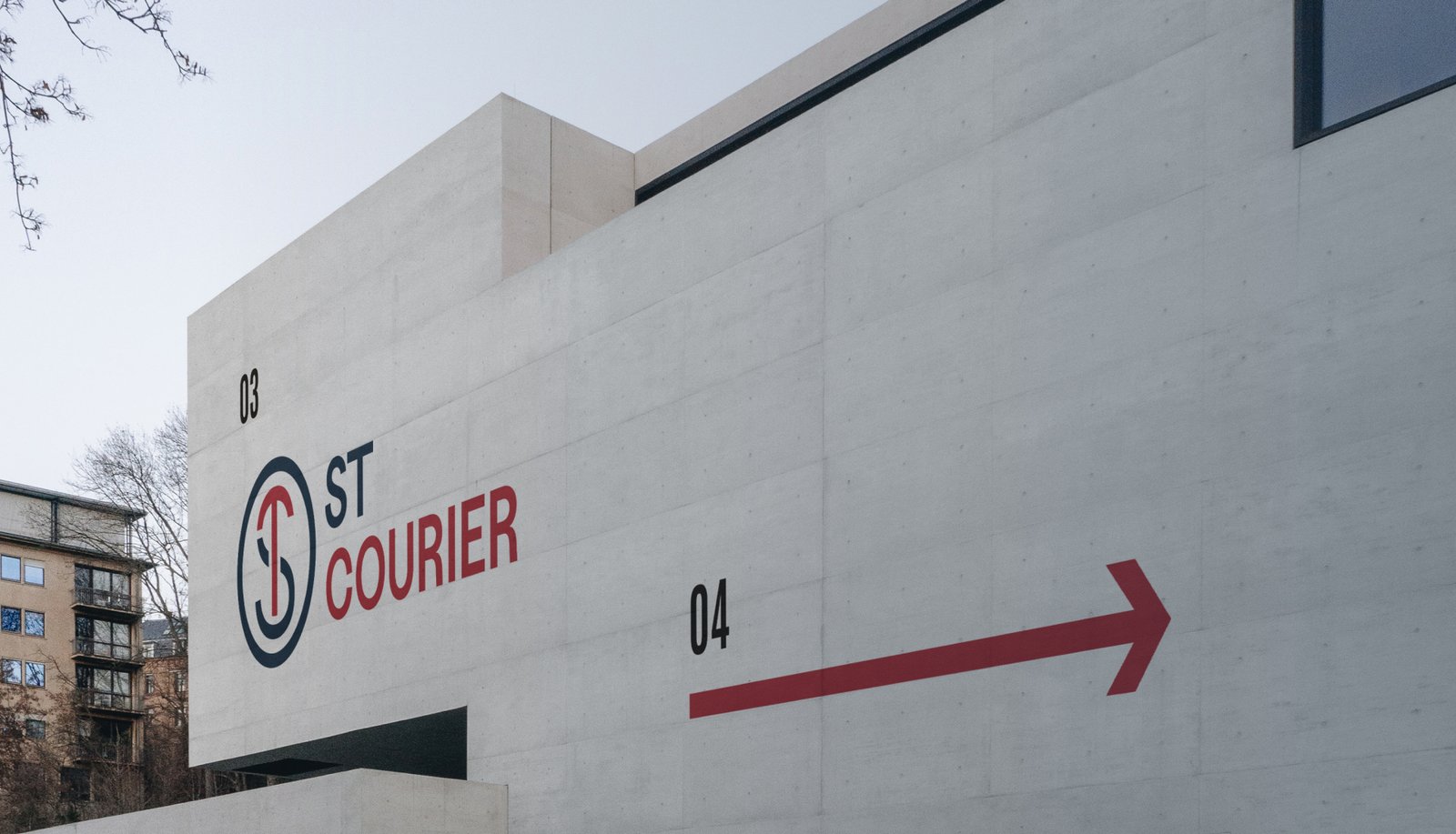 ST Courier building banner